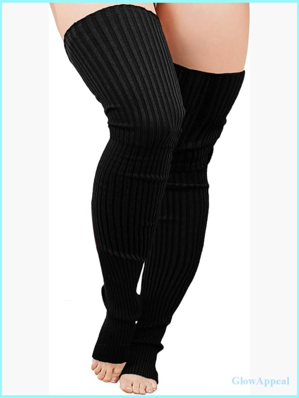 Plus Size Extra Long Knit Leg Warmer Thigh High Socks